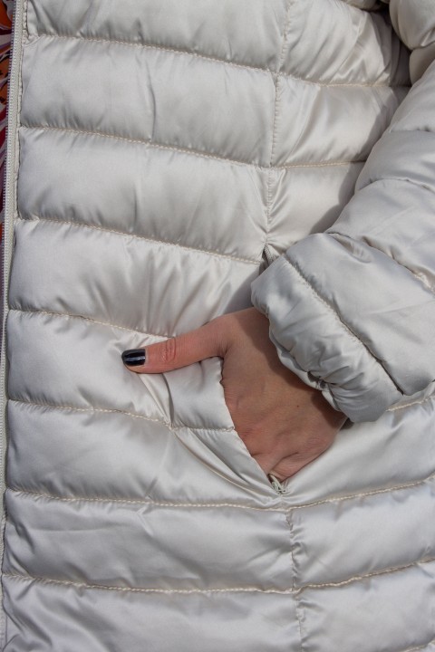 Reversible parka with hood