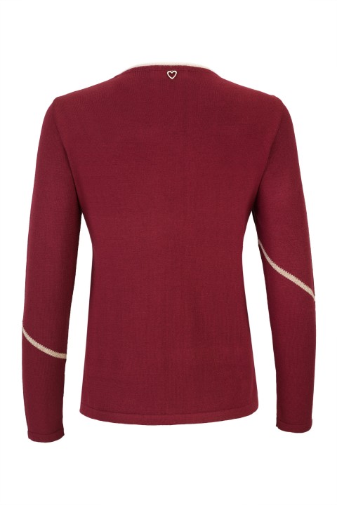 Knitted jumper with geometric design