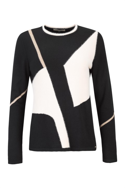 Camisola de malha design geomtrico