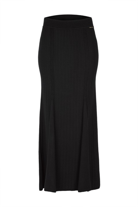 Long skirt in knitted fabric